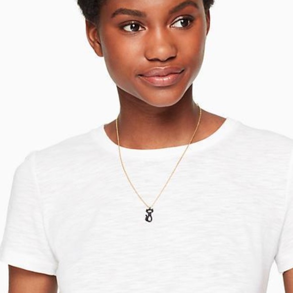 Kate Spade cat pave necklace - Picture 2 of 4